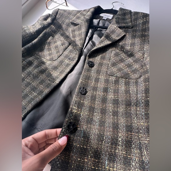 Blazer Tweed Blazer Woven Plaid... - Picture 13 of 16